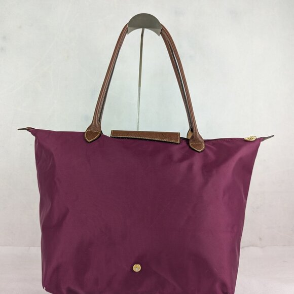 Longchamp Le Pliage Tote – Used Nylon Bag Purple , Classic Design, Ships Fast! - Picture 2 of 16
